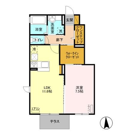 宇都宮駅 徒歩99分 1階の物件間取画像